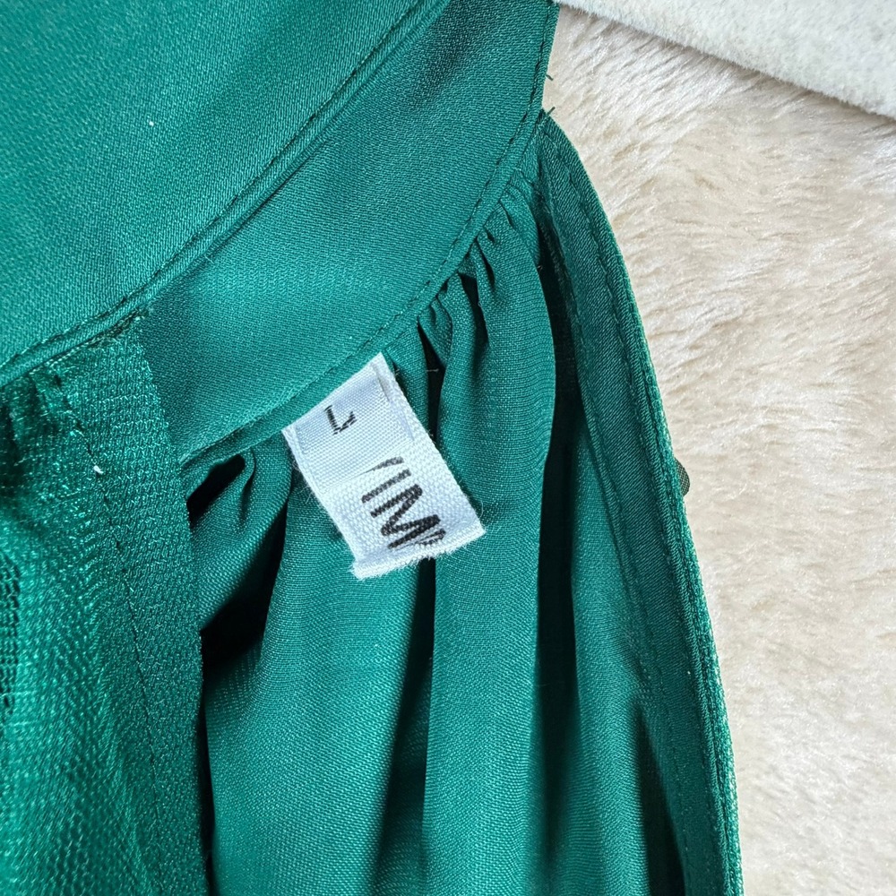 Vimpunec L Green Tulle Floral Applique Halter‎ Neck Dress St Patty's Day Party - Picture 4 of 12